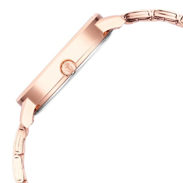 Titan Workwear Quartz Analog with Day and Date Rose Gold Dial Stainless Steel Strap Watch for Women