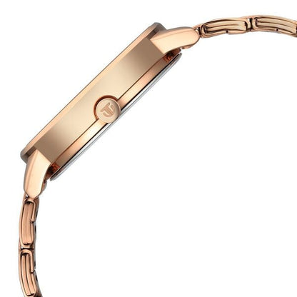 Titan Razzle Dazzle Quartz Analog Rose Gold Dial Stainless Steel Strap Watch For Women