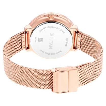 Titan Womens's Svelte Silver: Multi-Function Watch Metal Strap