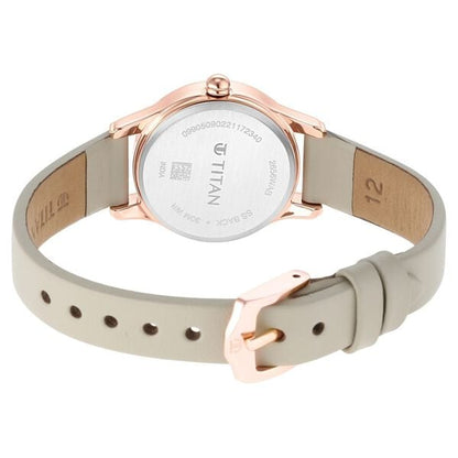 Titan Women's Lagan Chic: Studded Brown Dial watch with & Elegant Hands - 25 mm Case Size - Small Dial