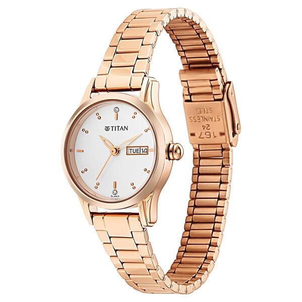 Titan Women's Lagan Watch: Rose Gold Accents & Refined Elegance - 25 mm Dial Size - Small Dial