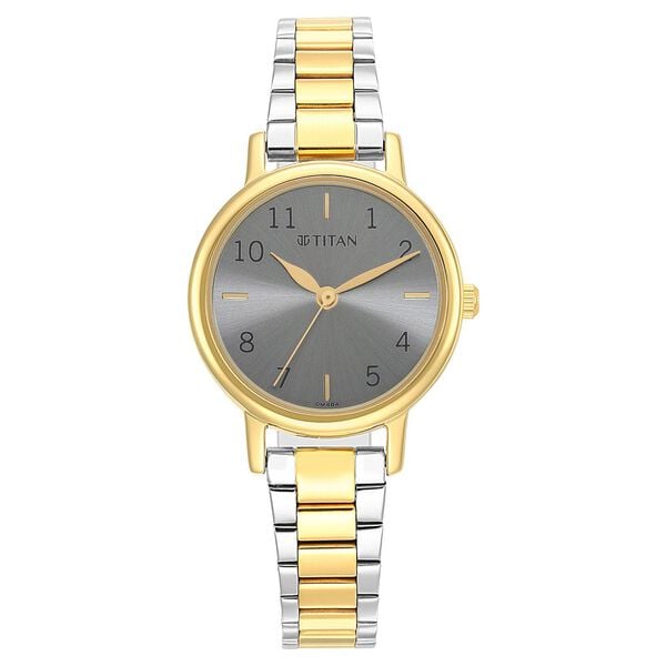Titan Karishma Grey Dial Analog Stainless Steel Strap watch for Women