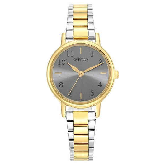 Titan Karishma Grey Dial Analog Stainless Steel Strap watch for Women