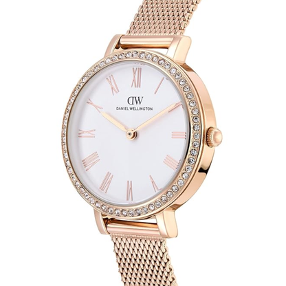 Women Quartz Silver Dial Analog Stainless Steel Watch DW0DL3201