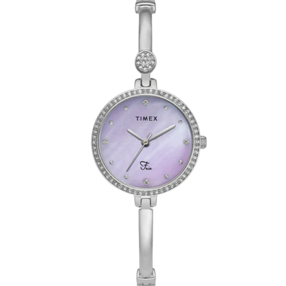 Fria Women Quartz Mother Of Pearl Dial Analog Brass Watch TWEL18400