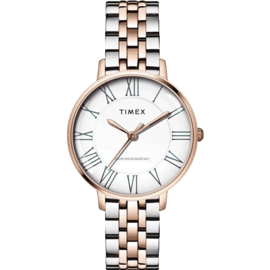 Timex White Dial with Roman Numbers Women's Watch - TWEL19109