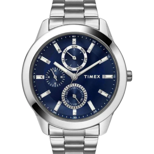 Fashion Men Quartz Blue Dial Chronograph Stainless Steel Watch TWEG18507