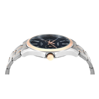 Timex Men Analaog Blue Round Brass Dial Watch - TW000X131