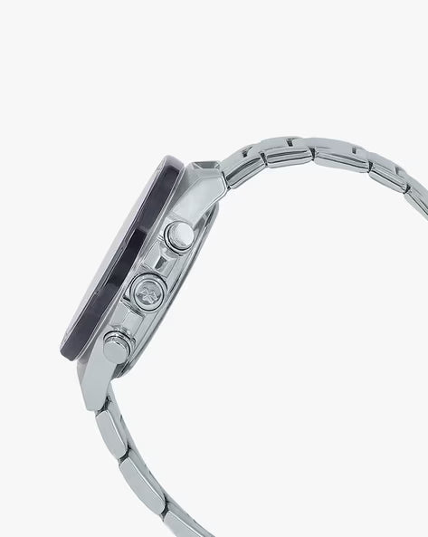 Men EX555 EDifice ECB-950DB-2ADF Blue Ana-Digi Dial Silver Stainless Steel Band Watch | FreeSize