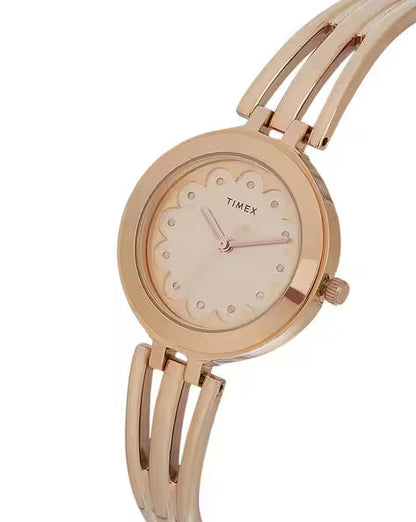 Timex Women Rose Gold Round Analog Watch - TWTL10312