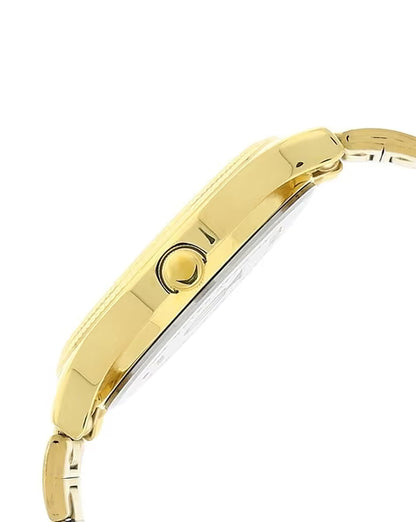 Titan Analog with Day and Date Quartz Champagne Dial Metal Round Stainless Steel Strap watch for Men