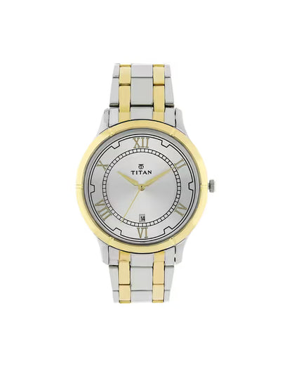 Titan Analog with Date Dial Stainless Steel Strap watch for Men