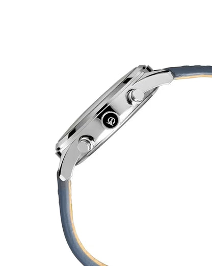 Titan Men's Metropolitan Charm: Men's Multifunctional Blue Watch with Leather Strap