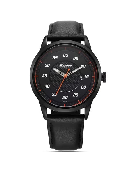 Titan Octane Quartz Analog with Date Black Dial With Black Leather Strap Watch For Men