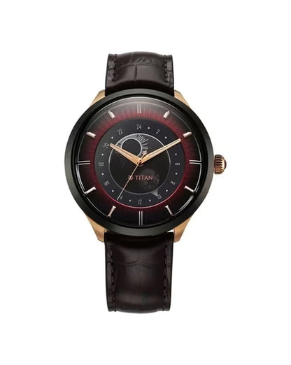 Titan Caleum Sun Moon Phase in Scarlet Red - Stellar Edition