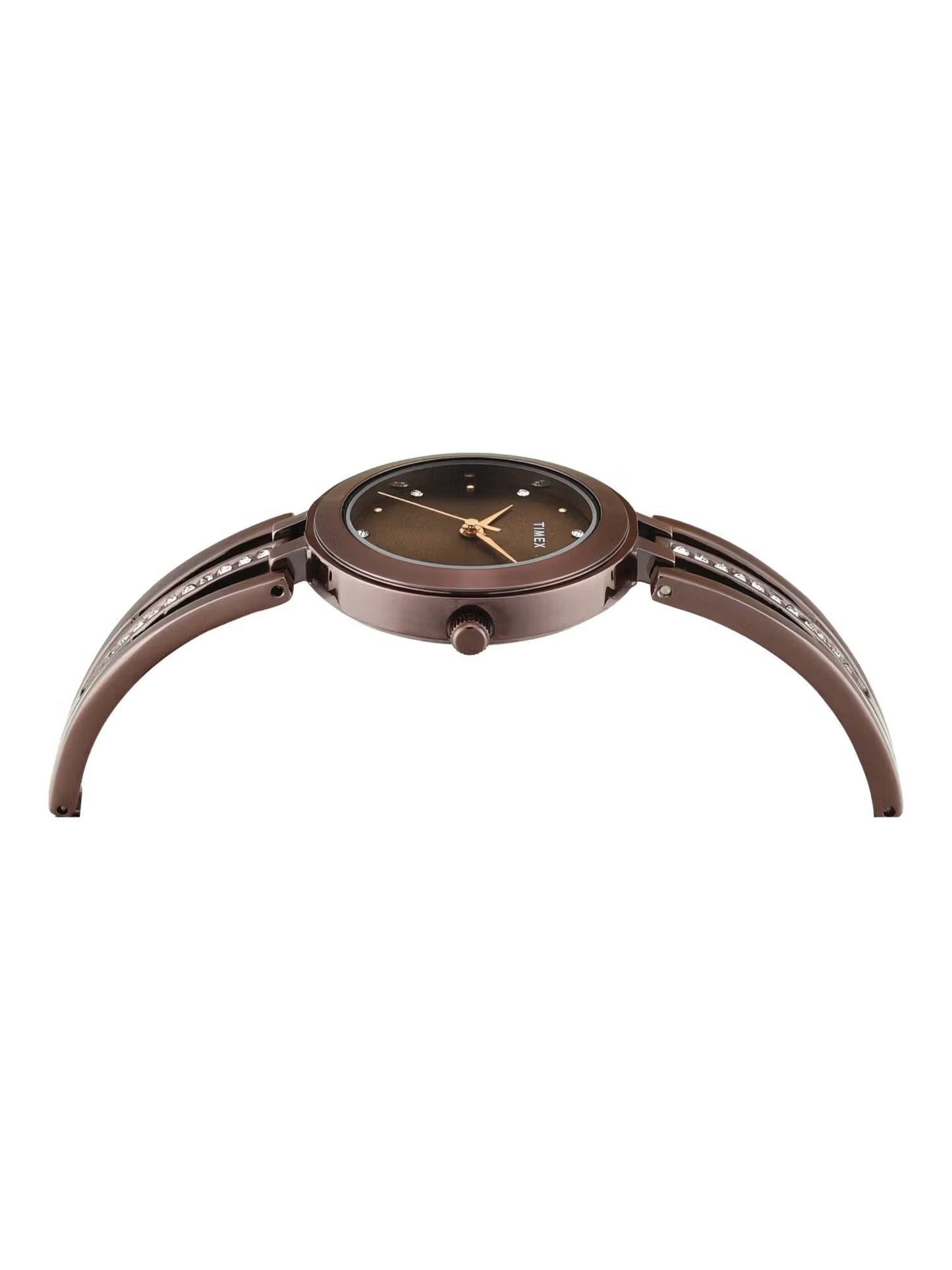 Timex Women Brown Round Analog Brass Dial Watch - TWTL10313