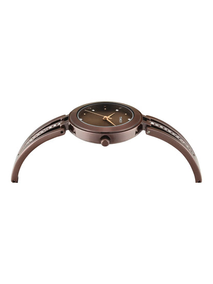 Timex Women Brown Round Analog Brass Dial Watch - TWTL10313