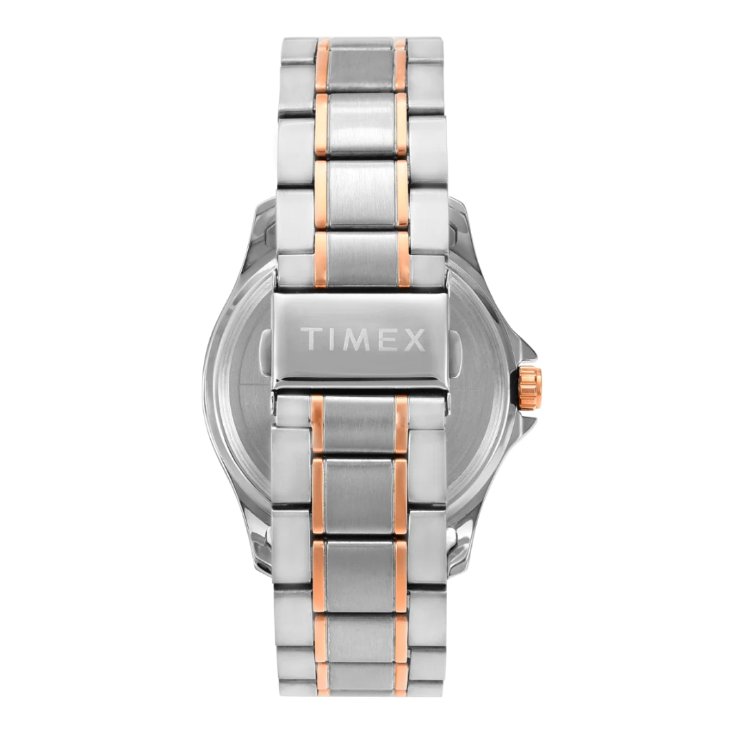 Timex Men Analaog Blue Round Brass Dial Watch - TW000X131