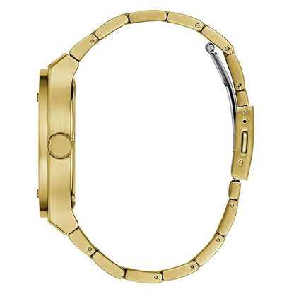 GUESS Stainless Steel Analog Black Dial Men's Watch-Gw0795G4, Band_ Golden