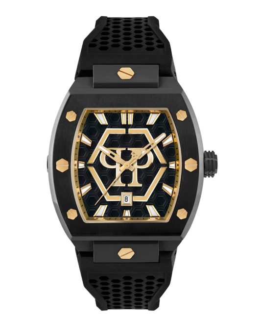 Philipp Plein Black Tonneau Dial Quartz Analog Men Watch