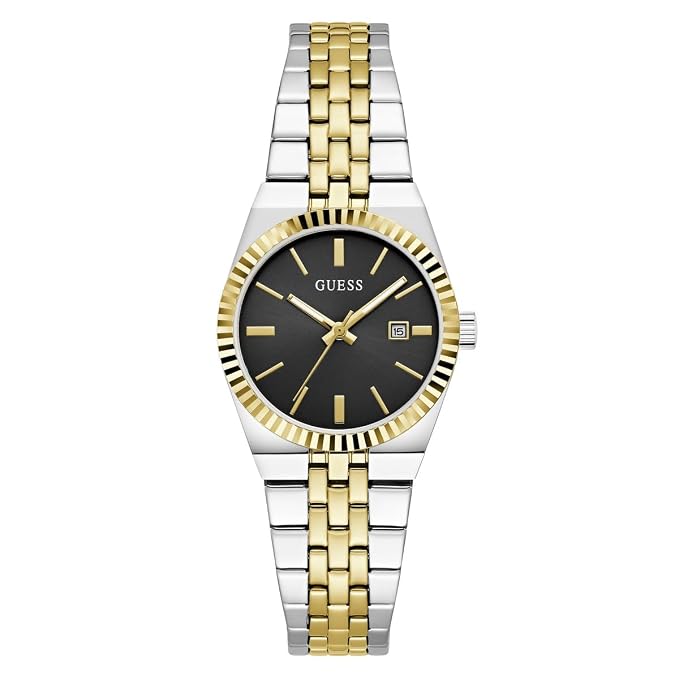 Vera Women Quartz Black Dial Analog Stainless Steel Watch GW1101L3