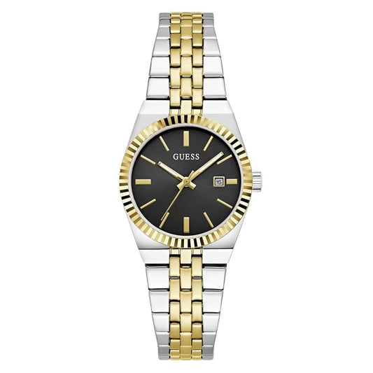 Vera Women Quartz Black Dial Analog Stainless Steel Watch GW1101L3