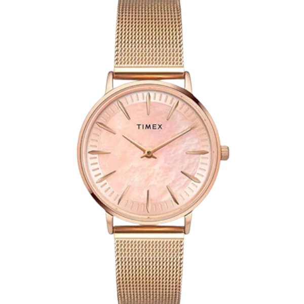 Fashion Women Quartz Mother Of Pearl Dial Analog Stainless Steel Watch TWEL15607