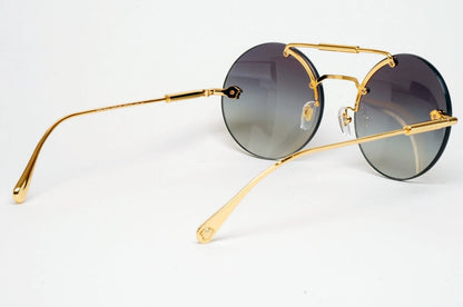 Versace Sunglasses Gold Medusa Grey Rimless Round MOD VE 2244 1002/8G