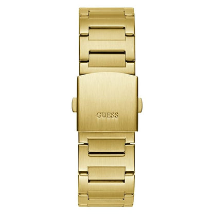 GUESS Stainless Steel Analog Black Dial Men's Watch-Gw0795G4, Band_ Golden