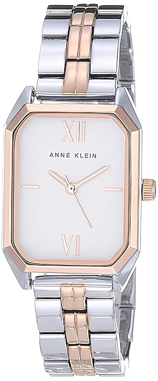Anne Klein Women Japanese Quartz Dress Watch with Metal Strap