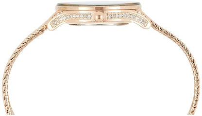 Anne Klein Women's Premium Crystal Accented Mesh Bracelet Watch