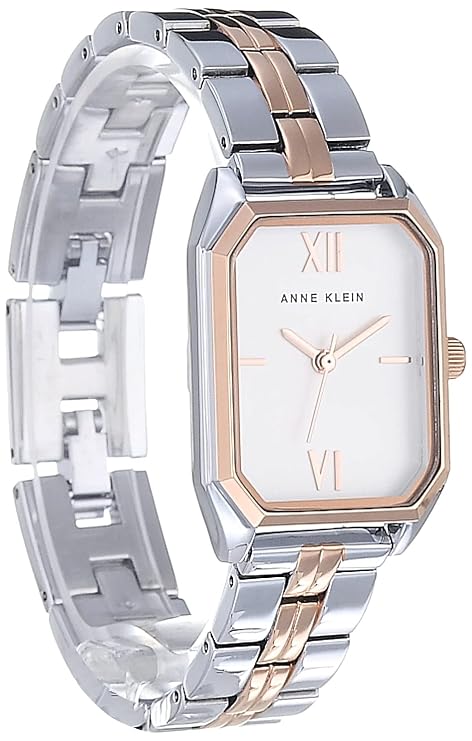 Anne Klein Women Japanese Quartz Dress Watch with Metal Strap