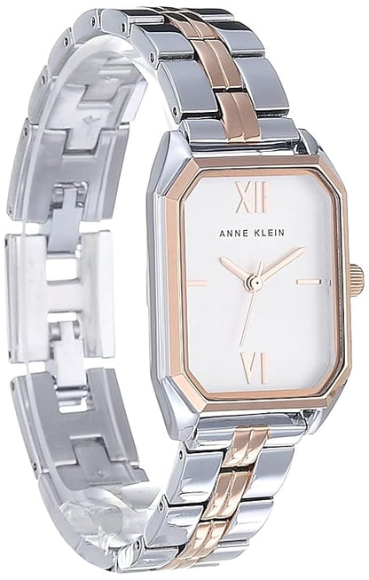 Anne Klein Women Japanese Quartz Dress Watch with Metal Strap