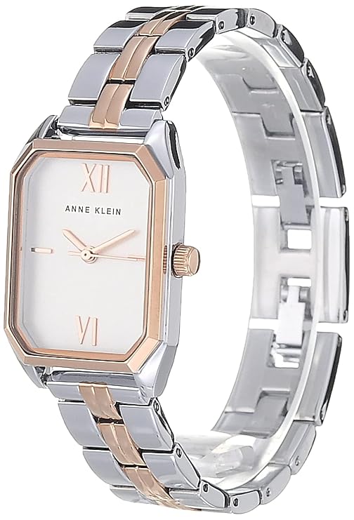 Anne Klein Women Japanese Quartz Dress Watch with Metal Strap