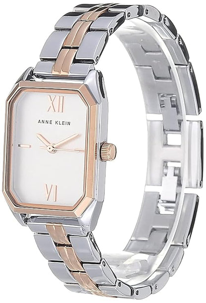 Anne Klein Women Japanese Quartz Dress Watch with Metal Strap