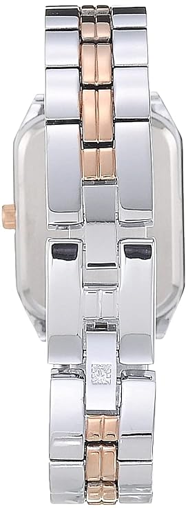 Anne Klein Women Japanese Quartz Dress Watch with Metal Strap
