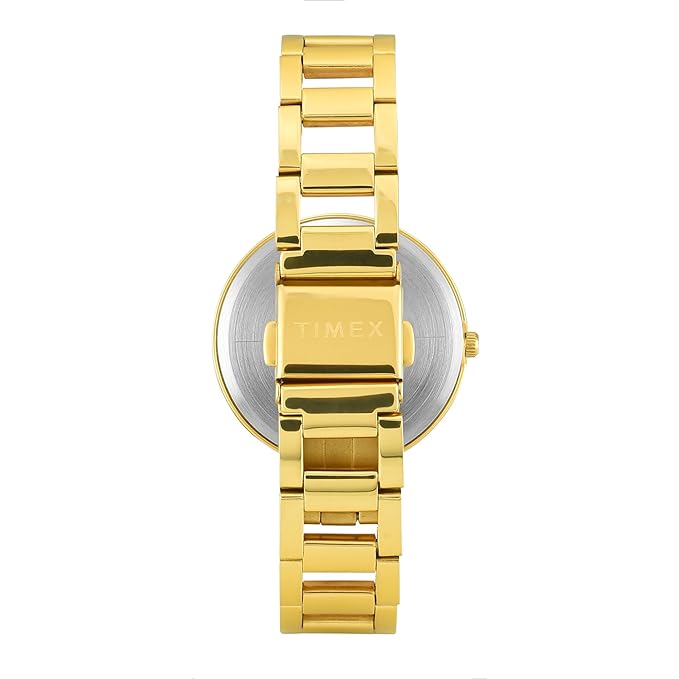 Fashion Women Quartz Green Dial Analog Stainless Steel Watch TW000X275