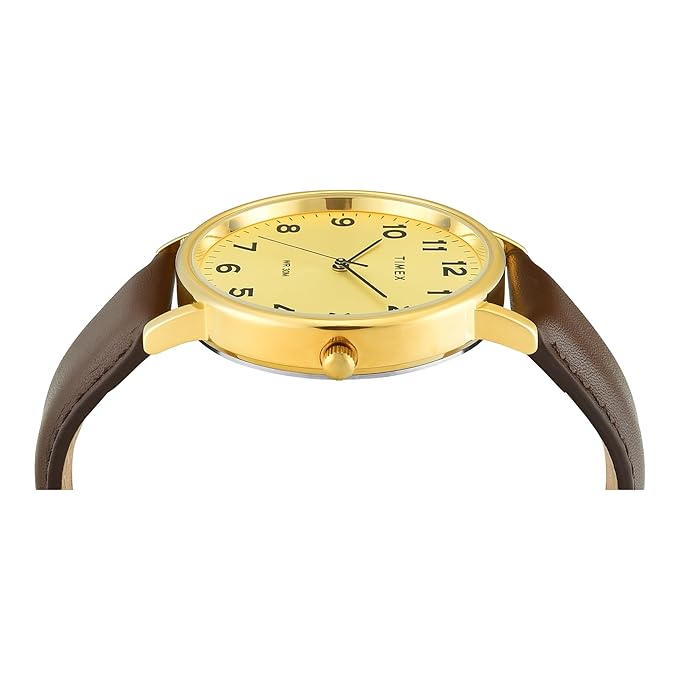 Classics Men Quartz Beige Dial Analog Leather Watch TWTG12203