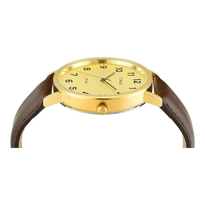 Classics Men Quartz Beige Dial Analog Leather Watch TWTG12203