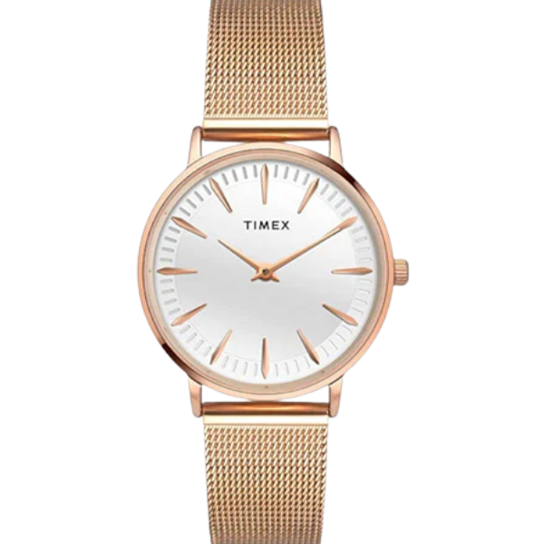 Fashion Women Quartz White Dial Analog Stainless Steel Watch TWEL15606