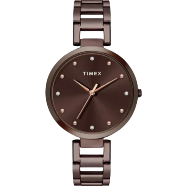 Classics Women Quartz Brown Dial Analog Stainless Steel Watch TW000X272