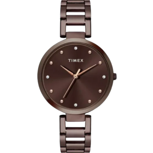 Classics Women Quartz Brown Dial Analog Stainless Steel Watch TW000X272