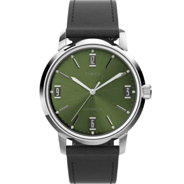 Marlin Men Automatic Green Dial Analog Leather Watch TW2V44600U9
