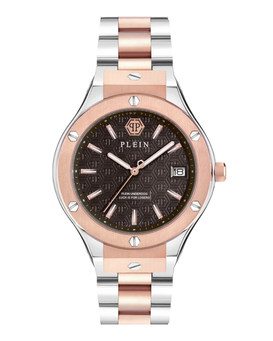 Philipp plein Ufa-New Gent Line Brown Round Quartz Men Watch