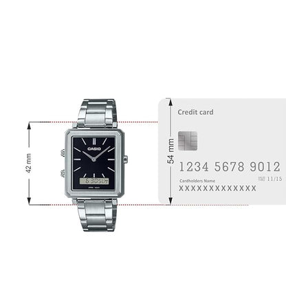 Casio Enticer Men Analog-Digital Black Dial Men MTP-B205D-1EDF (A2083)