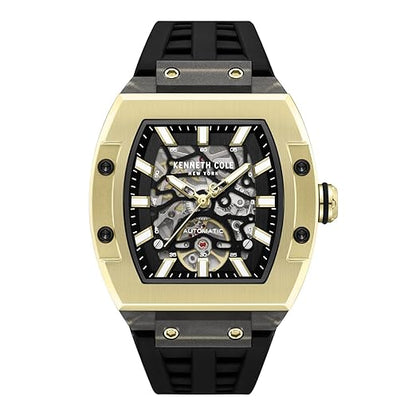 Kenneth Cole Automatic Analog Black Dial Black Silicon Strap Watch for Men - KCWGZ0076805MNW