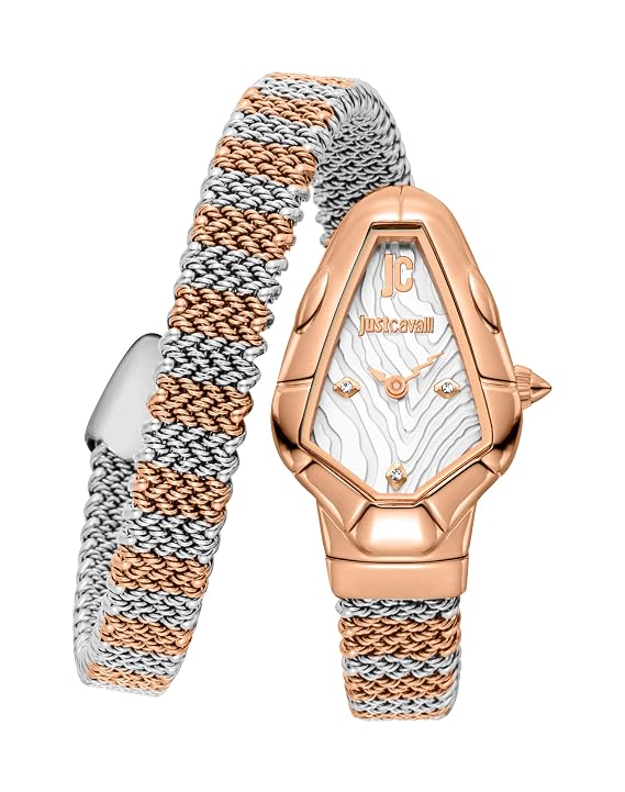 Just Cavalli Fiamma Snake-Textured Wrap-Around Women's Watch JC1L426M0065