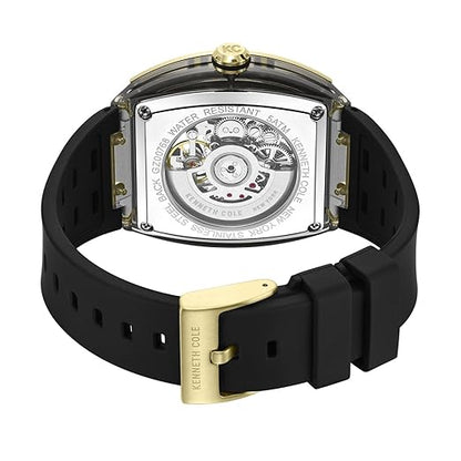 Kenneth Cole Automatic Analog Black Dial Black Silicon Strap Watch for Men - KCWGZ0076805MNW