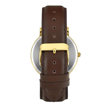Classics Men Quartz Beige Dial Analog Leather Watch TWTG12203