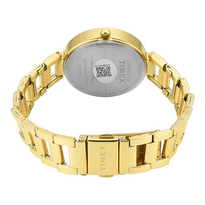 Fashion Women Quartz Green Dial Analog Stainless Steel Watch TW000X275